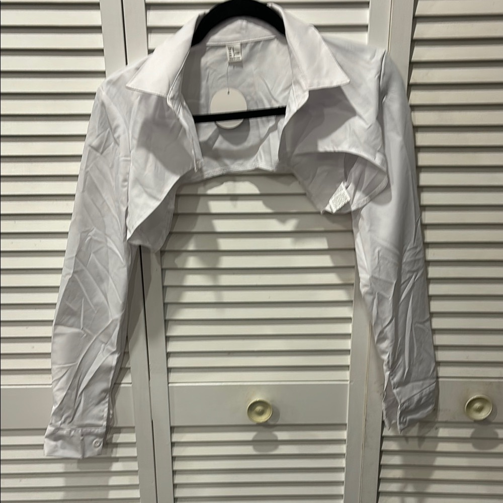 White Long Sleeve Bolero Shrug